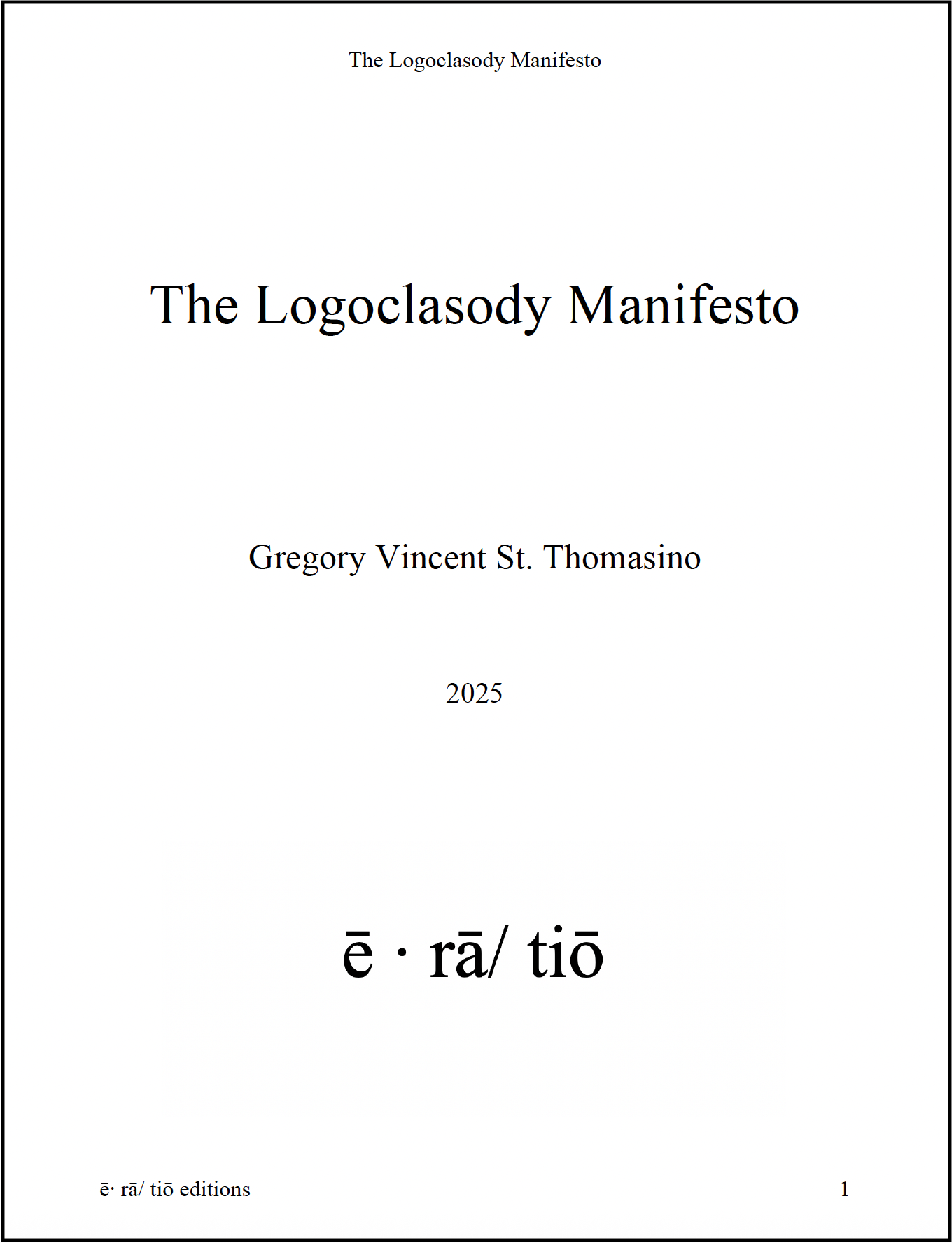 Click to download the free .pdf of The Logoclasody Manifesto 2025.